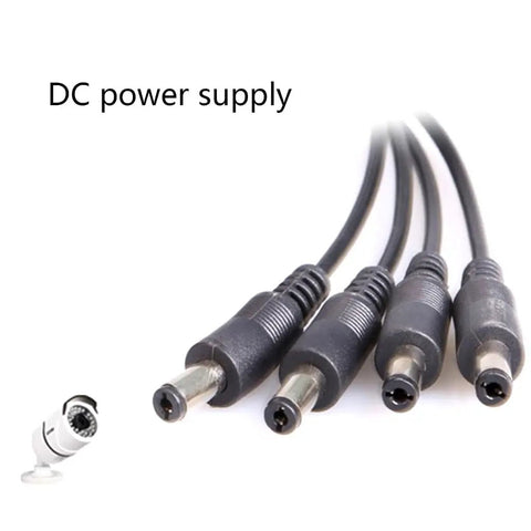 Knockout Heavy Duty Dc 5.5X2.1Mm Power Extension Cord Plug And Play Ac Adapter Splitter Cable With Rugged Pvc Jacket for connecting multiple devices.