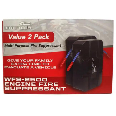 Multi Purpose Vehicle Fire Extinguisher Keep Your Rig Locked Down With This Compact Emergency Flame Suppressor Built For Engine Electrical Or Fuel Blasts The Ultimate Road Trip Essential Delivers Smooth Ride Safety In A Reliable Six Pack Bundle. Image showing value pack of WFS-2500 engine fire suppressants with red nozzles.