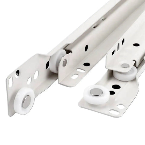 Heavy Duty Full Extension Drawer Slides, 1 Pair, Two Section Track Rails For Cabinets And Furniture, 16 Inch 40 Cm, visible close-up