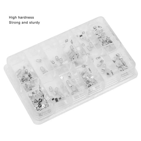 Watch Case Clamp Adapter Kit 240 Pcs For 2824 2836 2846 Movements with plastic storage box, screws, and washers