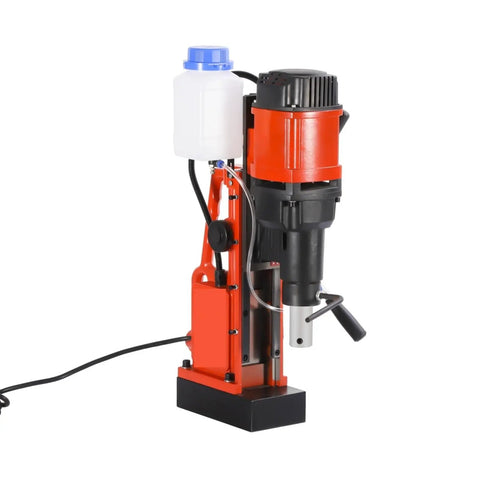 Heavy Duty Magnetic Drill Press For Steel Core Hole Cutting with strong magnetic base and coolant container for metal drilling.
