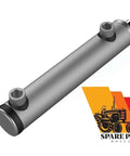 Double Acting Hydraulic Cylinder With 2 Inch Tube And 1.2 Inch Chrome Rod, 6 Inch Stroke, heavy-duty gray steel cylinder