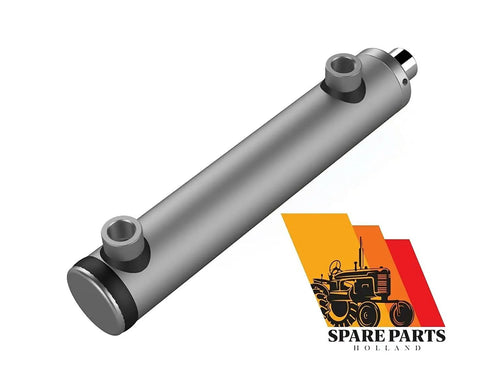 Double Acting Hydraulic Cylinder With 2 Inch Tube And 1.2 Inch Chrome Rod, 6 Inch Stroke, heavy-duty gray steel cylinder