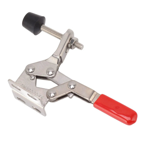 Toggle Clamp Latch for Woodworking and Welding, One Hand Operation, Stainless Steel Push Pull Lever Fastener with Plastic Handle