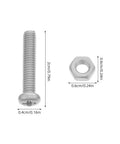 M4x20mm stainless steel screw and nut from Five Sets Fan Mesh Cage Screw And Nut Kit M4x20mm Stainless Steel Hardware Bolts For Secure Grille Installation