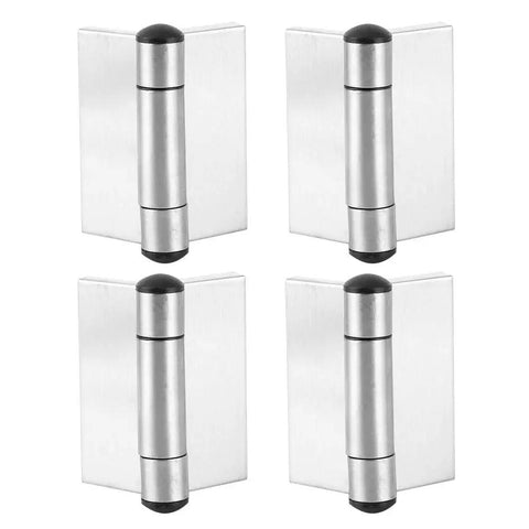 4Pack Auto-Closing Stainless Steel Cabinet Door Hinges with Flush Mount in grid view.