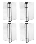 Heavy Duty Stainless Steel Spring Hinges Self Closing Cabinet Hardware Flush Mount For Wardrobe And Kitchen Cabinets, 4 pack