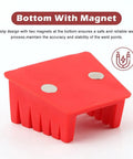 Magnetic Helping Hands Soldering Station with red silicone base and two metal magnets for stable solder joints.