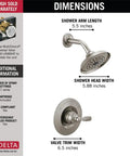 Woodhurst 14 Series Brushed Nickel Shower Trim Kit With Matching Shower Head And Handle Universal Rough-In Compatible Valve