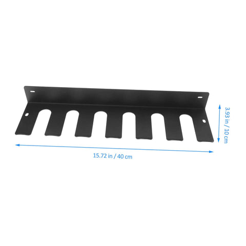 Badass Heavy Duty Wall Mount Garage Tool Shelf Solid Iron Storage Rack Saves Vertical Space Multi Functional Organizer showing a 15.72 in iron shelf.