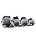4 Piece Square Ratchet Socket Adapter Reducer Kit Includes 1/2 To 3/8 3/8 To 1/2 And 3/8 To 1/4 Plug Adapters In Silver Finish