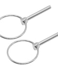 Beefed Up Hood Pins Kit For Cars And Off Road Rigs Universal Racing Hood Lock Pins shown in stainless steel construction
