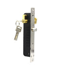 Badass 12V Electric Drop Bolt Lock With NoFuss Manual Release Cylinder And Pickproof Core For Serious Door Access Control featuring key and stainless steel.
