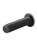 Close-up of M3 to M5 alloy steel hex socket button head screw in silver for furniture and DIY projects.