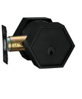 Zero Gravity Metro Series Single Cylinder Deadbolt Lock For Front Door Entrance Heavy Duty High Security Iron Black Finish