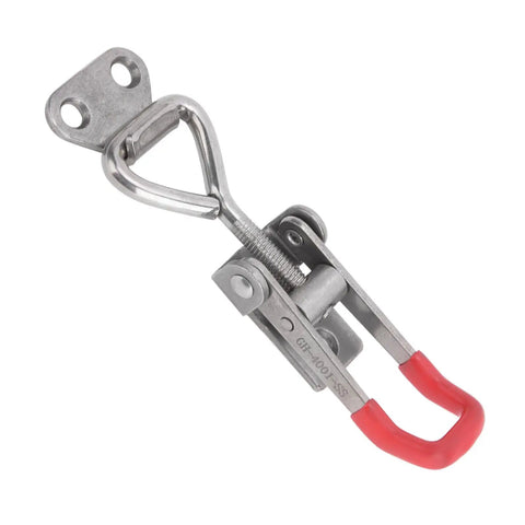 Image of Rock Solid Heavy Duty Toggle Clamp Clip Adjustable Latch For Quick Fixturing 150kg Clamp Power 304 Stainless Steel GH-4001-SS