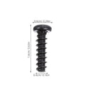 Grab These Happyyami M4x14mm Black Pan Head Self Tapping Screws With Cross Recess And Flat Point, Perfect For Wood Cabinet Hardware and Small Machine Assemblies, showing black pan head screw dimensions.