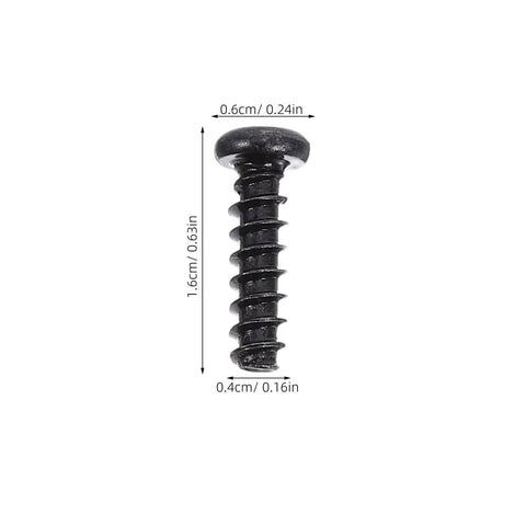 Grab These Happyyami M4x14mm Black Pan Head Self Tapping Screws With Cross Recess And Flat Point, Perfect For Wood Cabinet Hardware and Small Machine Assemblies, showing black pan head screw dimensions.