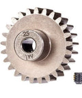 25-Tooth Pinion Gear 1.0 Metric Pitch for 5mm Shafts With Set Screw 6492X RC Pinion Gear and set screw on white background