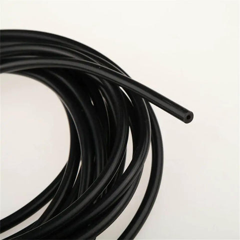 High Performance Silicone Vacuum Tubing Hose Line Kit ID 5mm 3 16 Inch 1 Meter Length Black Heavy Duty For Car Engine Coolant And Emission Control Systems coiled black silicone tubing