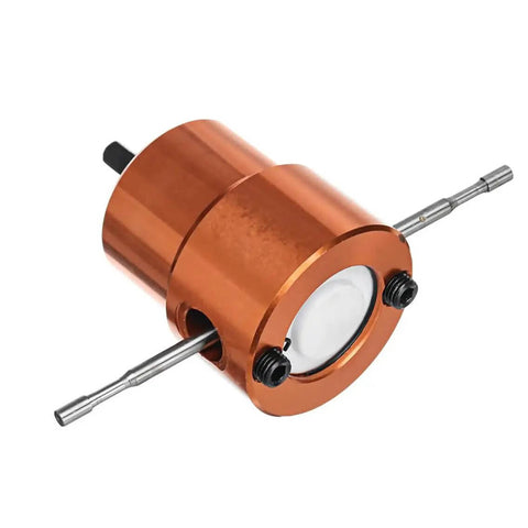 Power Drill Nibbler Attachment For Metal Sheets With Double Blade, 360 Degree Adjustable Head in orange, shown with wrench kit