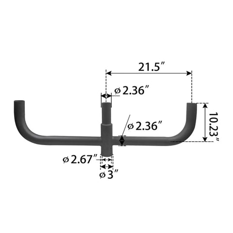 Triple Bullhorn Bracket With Three In Line Tenon Arms For LED Parking Lot Lights With Slip Fitter Mount In Dark Bronze Finish For Outdoor Pole Lighting