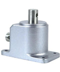 Side view of Right Angle Bevel Gearbox 1.5 Module 20 Teeth 90 Degree Drive Gear, aluminum alloy and steel, 15mm shaft, compact design