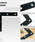 Product details of 20 Pcs Flat Corner Braces Set With 100 Screws, 3 1/8 Inch L Shaped Right Angle Brackets, metal and anti-rust finish