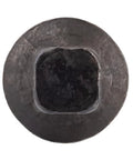 Solid Beef Black Steel Bed Bolt With Matching Nut To Clamp Wooden Frames Tight Without Any Drama Using Vintage Antique Hardware For Fast Room Fixes That Never Quit And Hold Everything Down - top view of square head bolt.