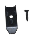 Premium Table Leaf Leveler Straps With Horizontal Bolt Buckle Extending Cabinet Tops Tough As Nails Zinc Plated Carbon Steel Fasteners 10 Pack Black showing a leveler strap and black screw.