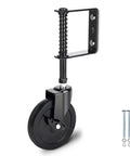 Spring Loaded Gate Wheel With 360 Degree Swivel For Heavy Gates Outdoor Gate Caster Kit Supports Up To 220 Lbs 5 Inch Wheel