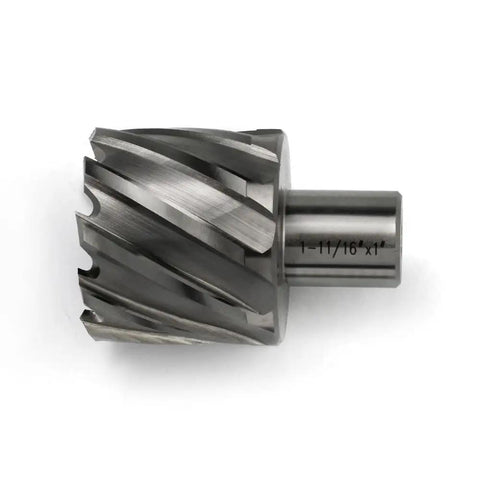 Heavy Duty HSS Annular Cutter 1-1/16 Inch Cut Dia With 3/4 Weldon Shank, precision drilling for metal applications.