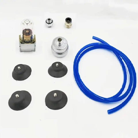 Heavy Duty Oil Free Silent Vacuum Pump Rock Solid Negative Pressure Air Suction For Lab Equipment And Industrial Machinery parts including motor and tubing.