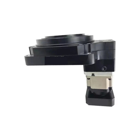 Heavy Duty Pro Grade Servo Hollow Rotary Table With Planetary Gearbox Speed Reducer showing side view with compact design.