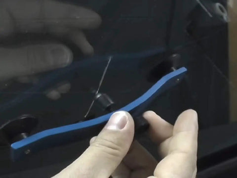 Crack Jack Windshield Repair Tool For Long Cracks Durable Auto Glass Quick Fix For Chips And Cracks Pro Grade Windshield Repair Kit shown in use