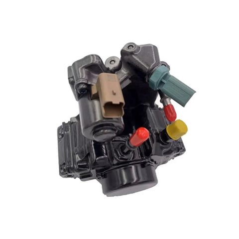 Rock Solid High Pressure Fuel Pump For Actyon And Rodius Plug And Play Direct Replacement showing connectors and valve details.