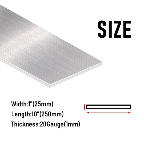 304 Stainless Steel Flat Bar 20 Gauge 1 Inch By 10 Inch One Piece With Brushed Finish pro grade for industrial use.