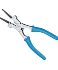 Ys-50 Welper MIG Gun Pliers For Wire Cutting And Spatter Removal, shown with blue handles and spring-loaded jaws