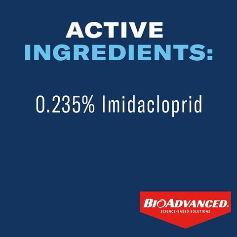 Active ingredient list showing 0.235% Imidacloprid for Fruit Citrus and Vegetable Insect Control Concentrate.