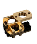 Solid 18mm Oldham Coupling For Z Axis Upgrade On Ender 3 V2 And CR10S Pro Featuring 8mm Brass T8 Screw Drive For Smooth Heavy Lifting Printer Parts That Will Totally Crush It, brass and black Oldham coupling