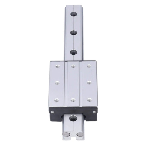 300mm Linear Motion Rail With External Biaxial Guide Block For Precise Robotic Arms And Precision Equipment, Smooth Low Friction Sliding, Easy Mounting Holes, Durable Metal Rail System on aluminum rail