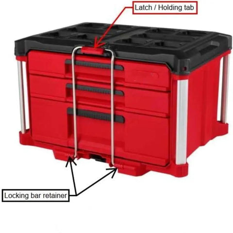 2 Pack Heavy Duty Packout Latch Set For Tool Boxes And Drawers Thick PETG Direct Fit Replacement Latches Built Tough Red