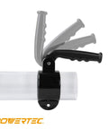 Heavy Duty Dust Collection Floor Sweep And 4 Inch Clear Dust Pipe Accessory Kit With Quick Connect Coupler handle detail