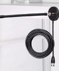 27MHz CB Radio Antenna Soft Whip With Magnetic Base For Handheld And Mobile Use Flexible Durable Antenna With BNC And PL259 Male Connectors Delivers Beefy Range For Cobra Midland Uniden Maxon President Portable Radios, mounted on surface with coiled cable