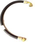 Top Shelf Hard As Nails Heavy Duty Air Compressor Hose Assembly Compatible With Atlas Copco 0574800064, curved black rubber hose.