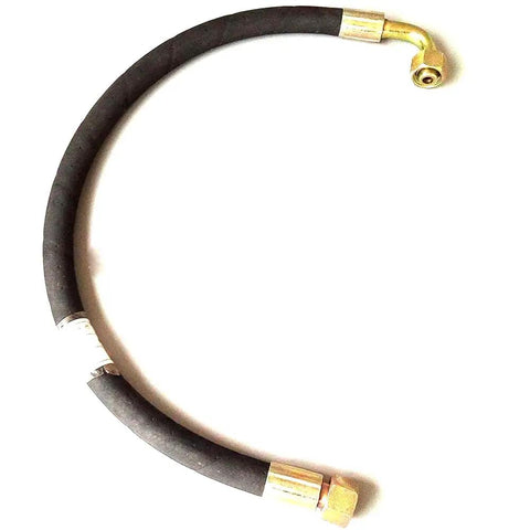 Top Shelf Hard As Nails Heavy Duty Air Compressor Hose Assembly Compatible With Atlas Copco 0574800064, black rubber hose with brass fittings.