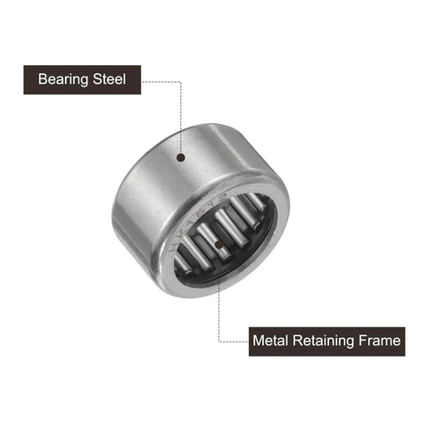 HK1512 Five Pack One Way Needle Roller Bearing Set 15x21x12mm Temperature Resistant Steel Clutch Bearings with metal retaining frame