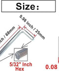 Spring Hinge Tension Pin Replacement Kit With 41 Stainless Steel Shelf Pins And 4 Hex Wrenches for DIY use; hex wrench size details