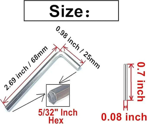 Spring Hinge Tension Pin Replacement Kit With 41 Stainless Steel Shelf Pins And 4 Hex Wrenches for DIY use; hex wrench size details