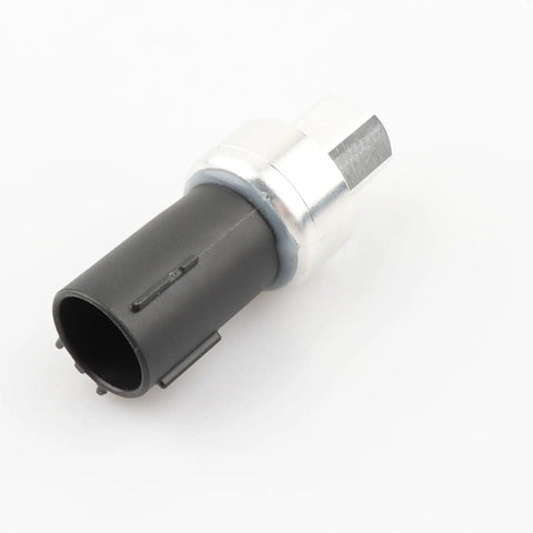 AC Pressure Switch For Ford F Series And Lincoln SUVs Including Escape, Focus, Expedition, Explorer, Fiesta And F Series Trucks, 6F9319D594AA 6F9Z19D594AA Air Conditioner Clutch Pressure Sensor Replacement, black and silver component.